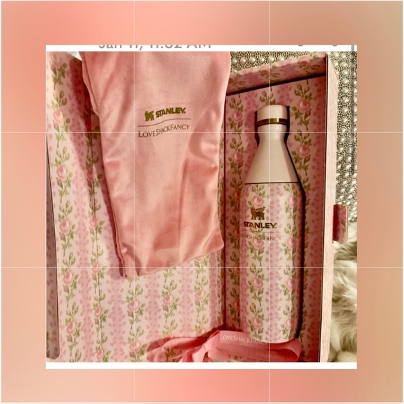Rare🎀NIB💘BloomingHeirloom StanleyxLoveshackfancy AllDaySlim 20ozBottle🔥 - Picture 5 of 5